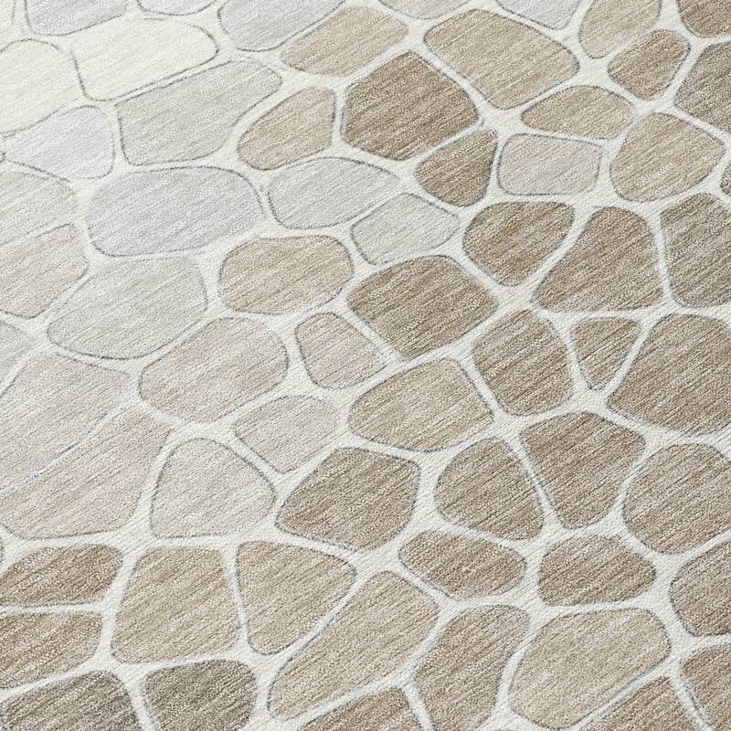 Machine Washable Indoor/Outdoor Contemporary Ombre Chantille Rug