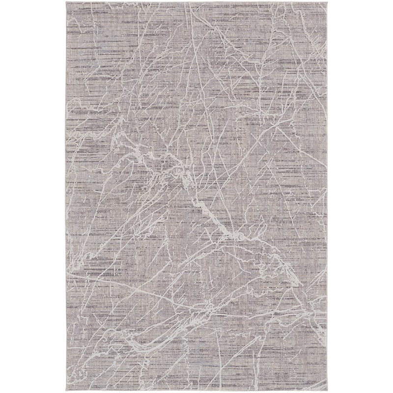 Inger Modern Marble Beige/Ivory Area Rug - 9' x 12'