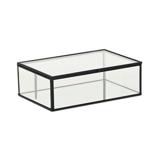 Lume Glass & Metal Frame Storage Box