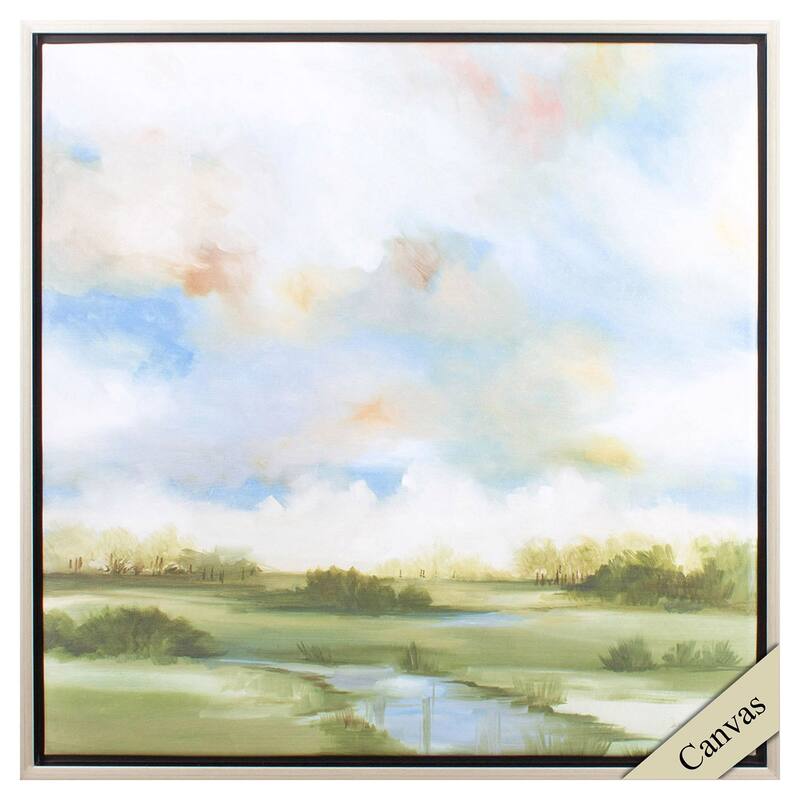 Landscape I - Giclee on Canvas - 30 X 30 X 3 - Plastic - Silver
