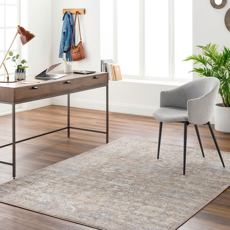 Livabliss Pertek Vintage Classic Floral Area Rug - Brown - Rectangle - 9' 2" x 12'