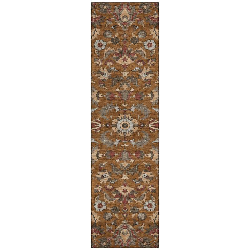 Machine Washable Indoor/ Outdoor Traditional Lanelle Chantille Rug