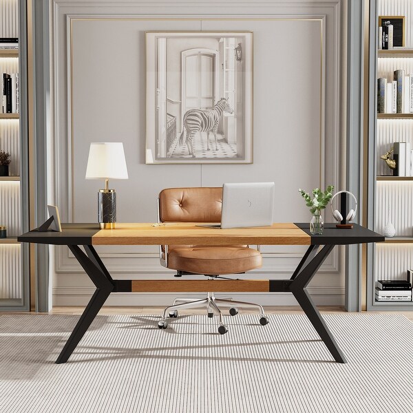 63 Inch Executive Desk Large Computer Office Desk Workstation Conference Table On Sale Bed Bath Beyond 38283598