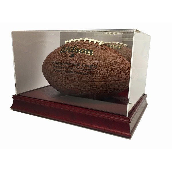 Max Pro Executive Wood Full Size Football Display Case with Mirror - Cherry