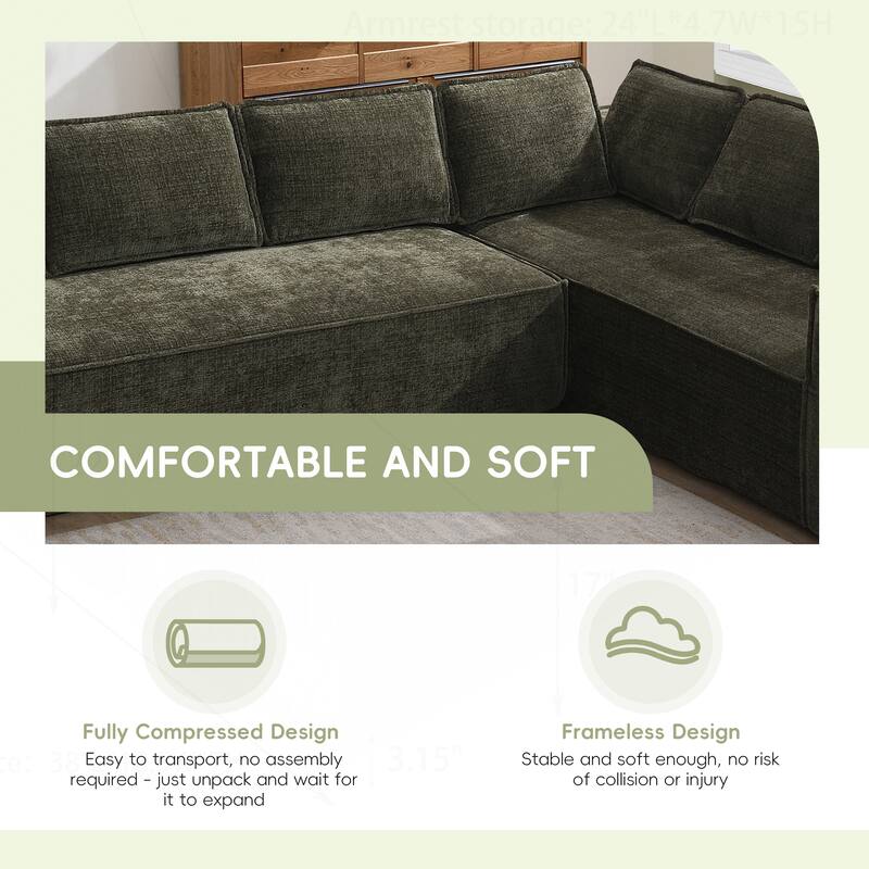 Minimalist Modular Sofa with Advanced Materials for Comfort and Style