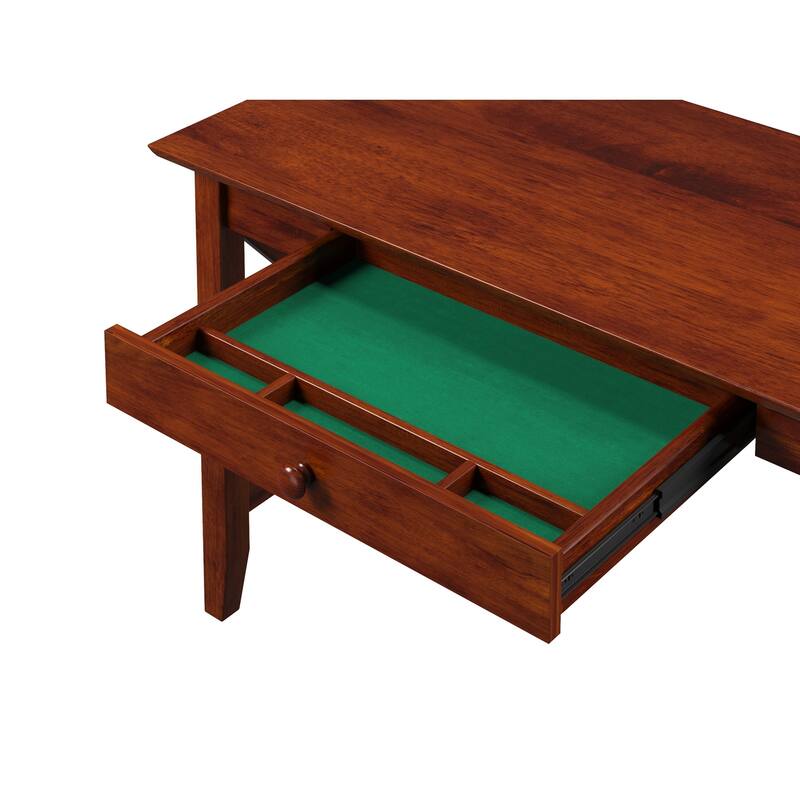 Work Desk with Drawer and Built-In Charging Station
