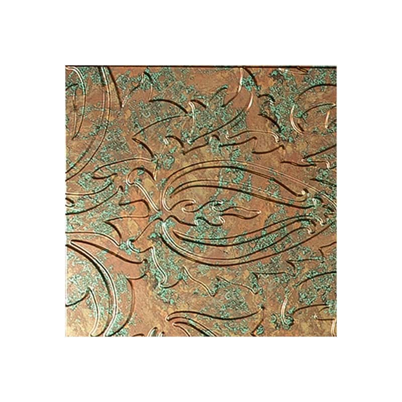 FASÄDE Nettle 4-foot x 8-foot PVC Wall Panel in Copper Fantasy - Gold/Grey - Sample