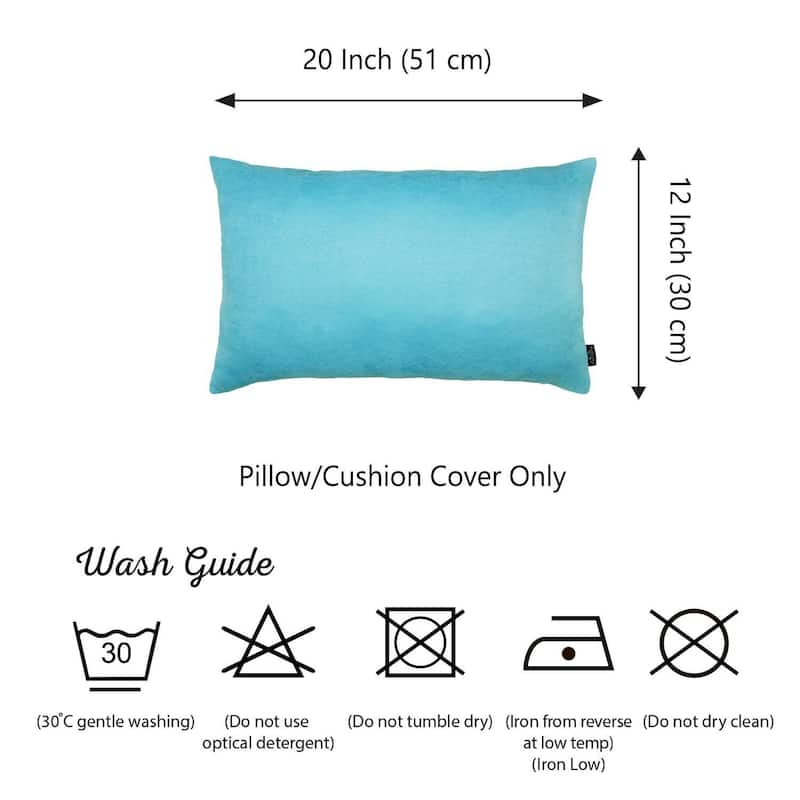 Set of 2 White Modern Lumbar Throw Pillows