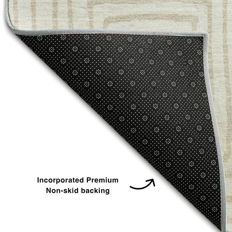 Premium Washable Super Soft Geo Motif Mayfield Rug