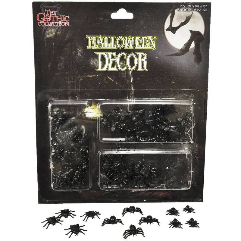 Black Tiny Assortment Bugs Scary Halloween Props