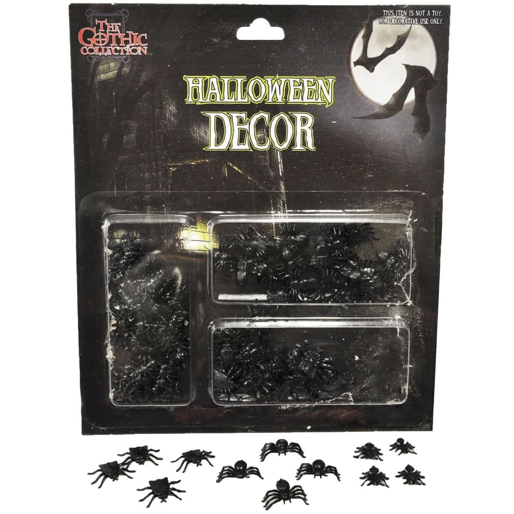 Black Tiny Assortment Bugs Scary Halloween Props