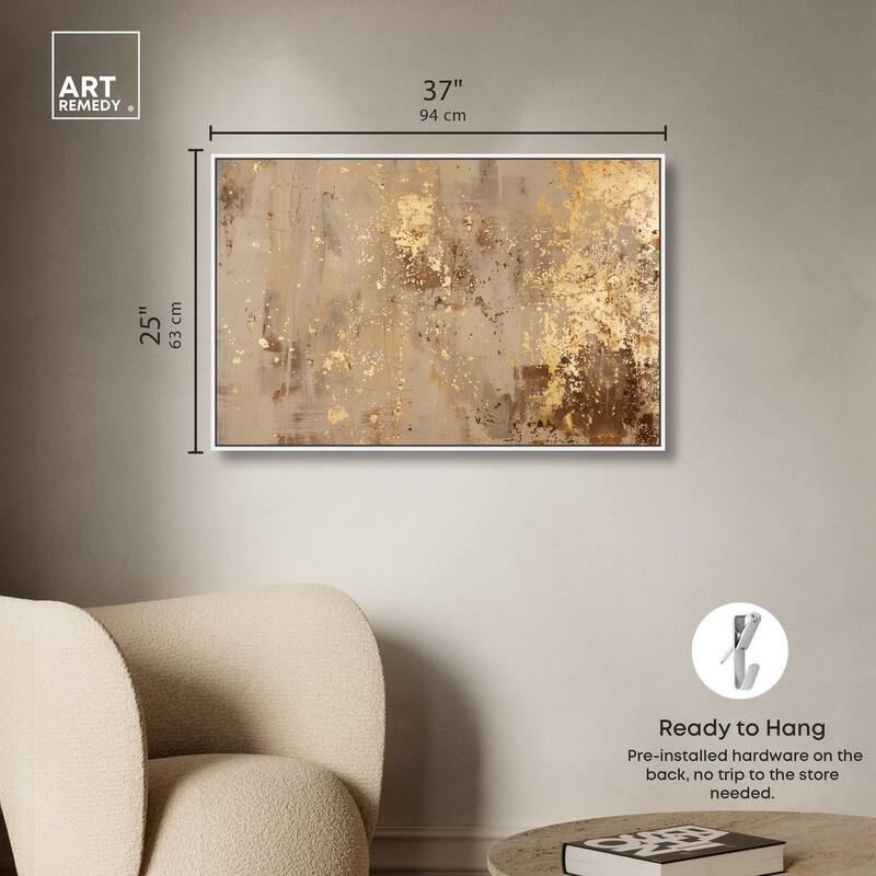 Gilded Dust Canvas by Art Remedy