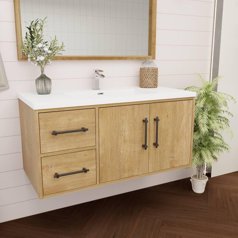 Victoria 42'' L Wall-mounted Vanity with Reinforced Acrylic Sink - 41.5