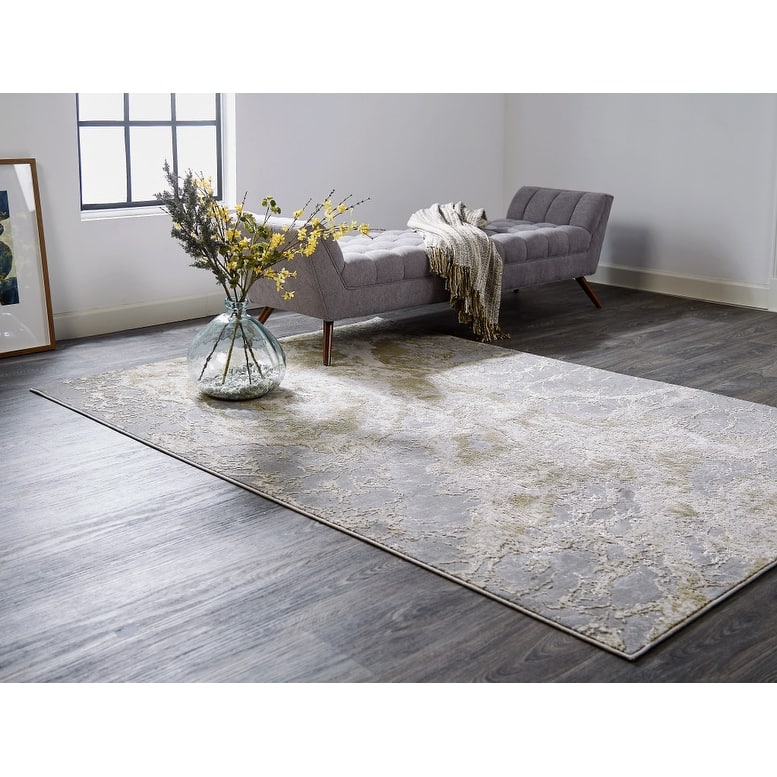 Soqu Abstract Modern Non Skid Woven Area Rug By HomeRoots - 8' x 10'