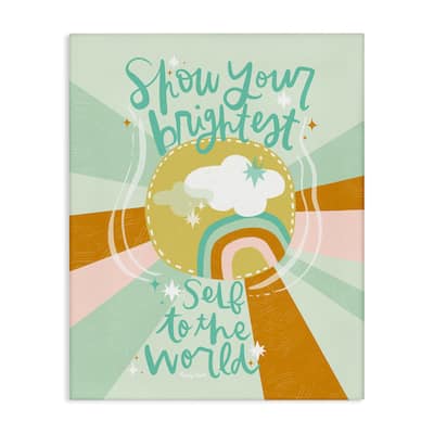 Stupell Show Your Brightest Self Canvas Wall Art Design By Mandy Ford Art + Illustration