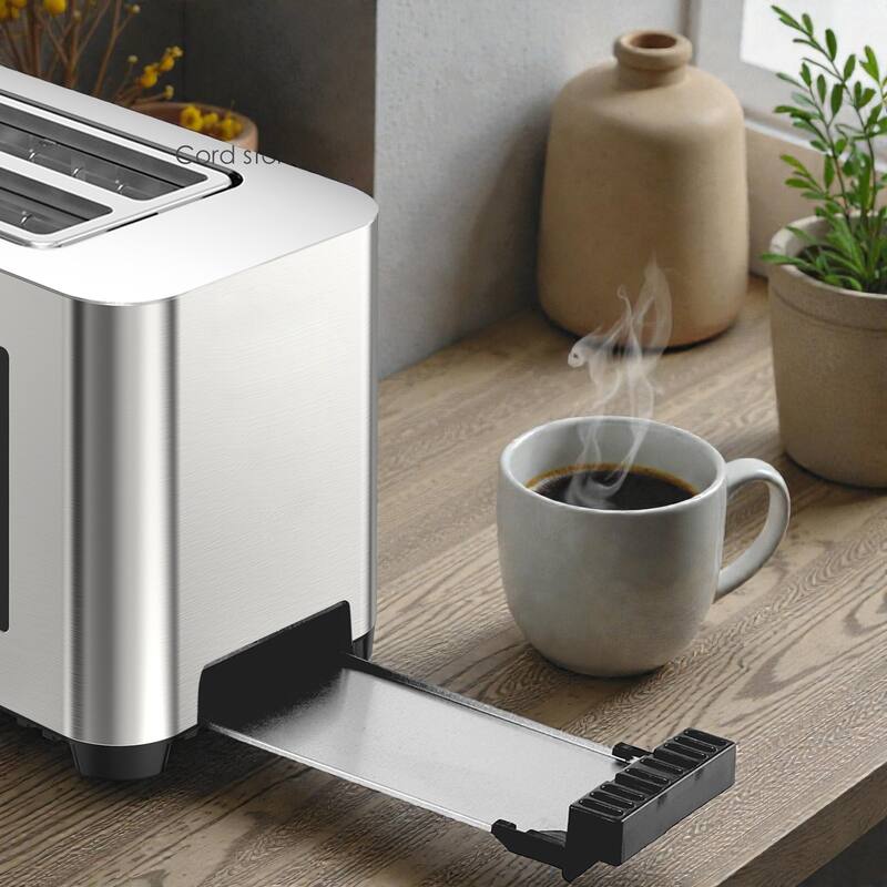 4 Slice Toaster with Extra Wide Slots, Stainless Steel Touch Screen Toaster with LED Display, Auto Shut Off