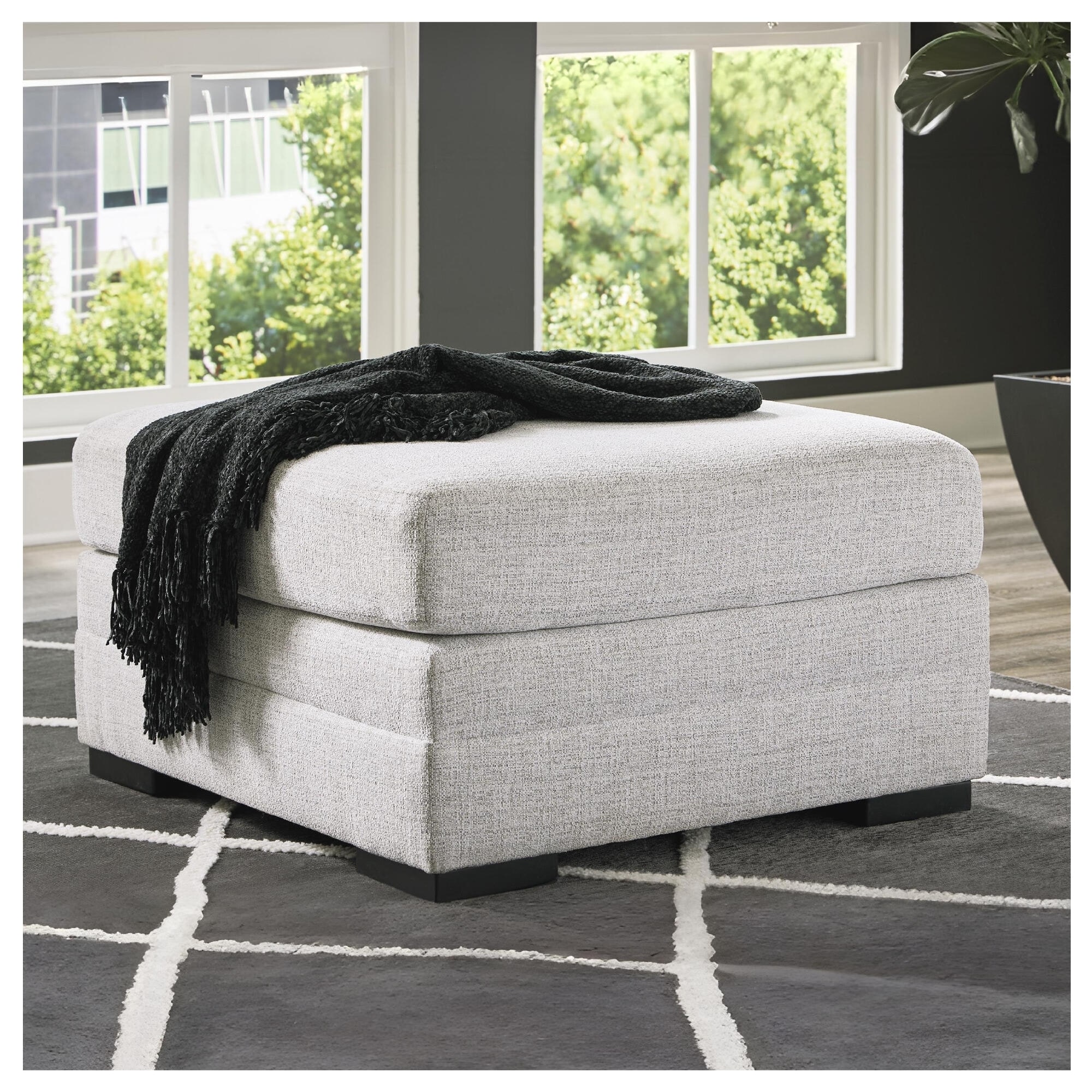 Signature Design by Ashley Koralynn Off White Oversized Accent Ottoman