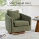 preview thumbnail 6 of 40, Spruce & Spring Classic Swivel Club Accent Chair with Back Cushion & Solid Wood Frame