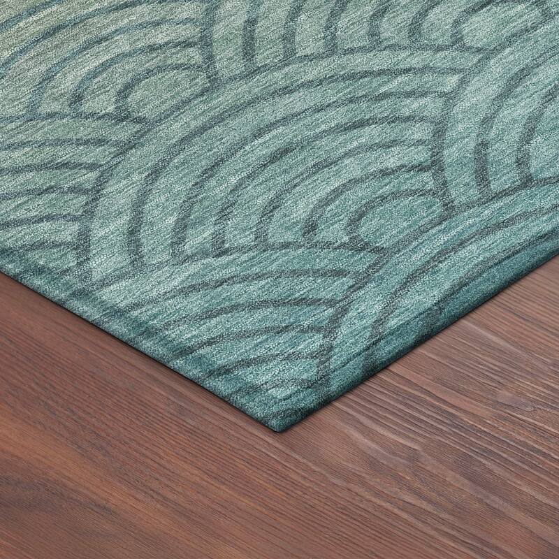 Machine Washable Indoor/ Outdoor Contemporary Poppy Chantille Rug