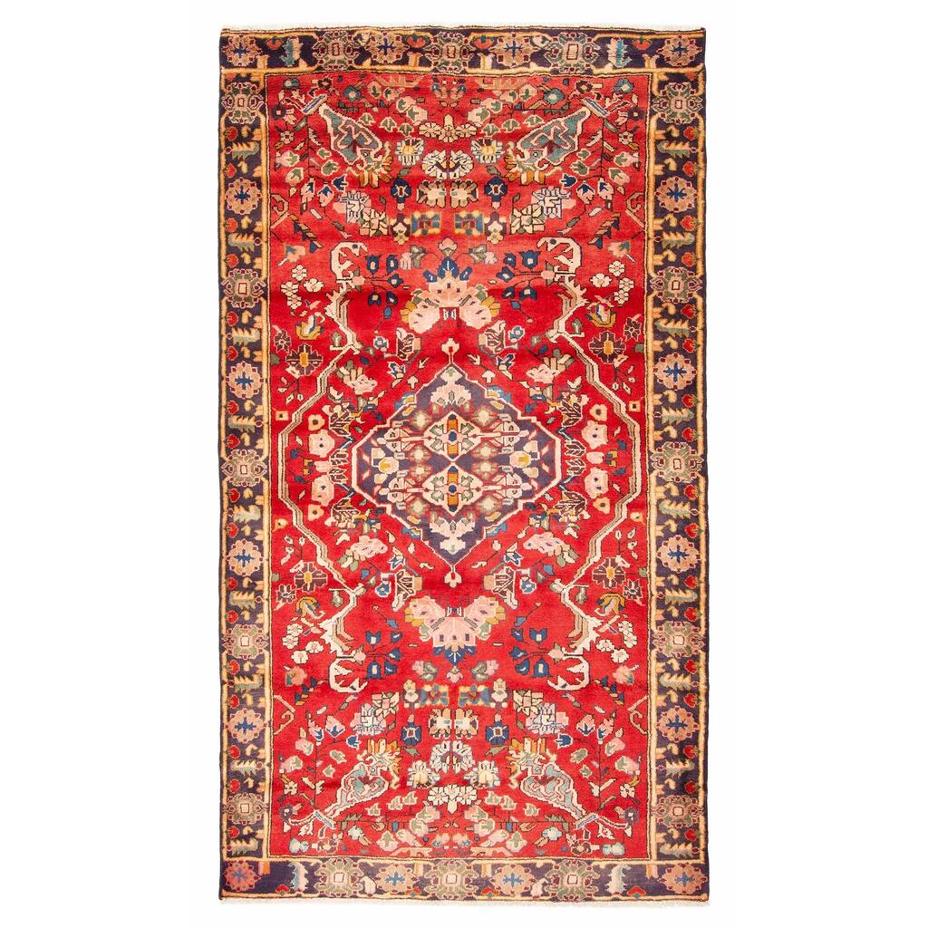 ECARPETGALLERY Hand-knotted Andelz Red Wool Rug - 5'5 x 9'9