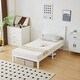 preview thumbnail 14 of 45, Twin Size Solid Wood Platform Bed Frame With Headboard White
