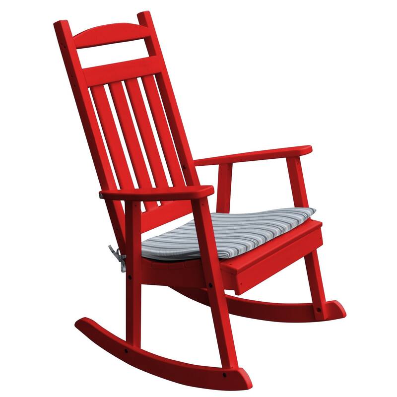 Poly Classic Porch Rocker - Bright Red