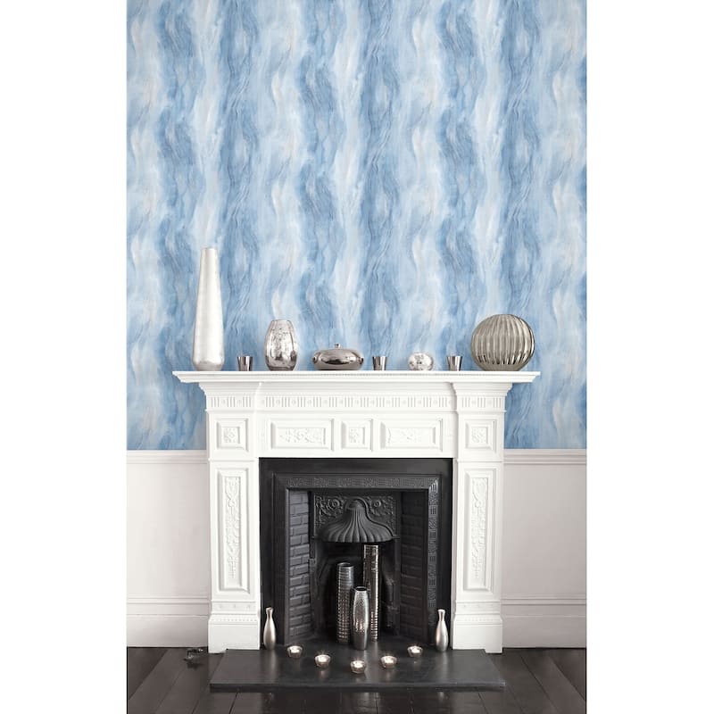 Seabrook Designs Smoke Texture Embossed Vinyl Unpasted Wallpaper