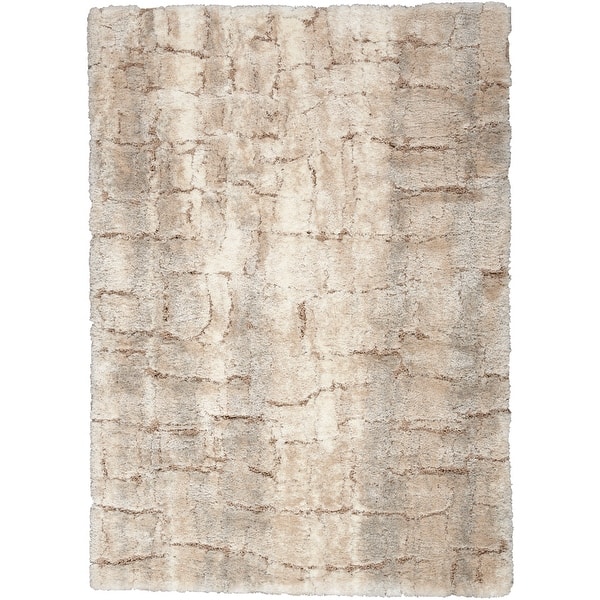 slide 2 of 11, Nourison Dreamy Shag Indoor only Abstract Area Rug 4' x 6' - Ivory/Beige - Rectangle