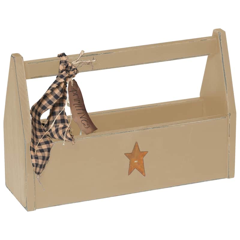 Farmhouse Decorative Tool Tote - Country Tan