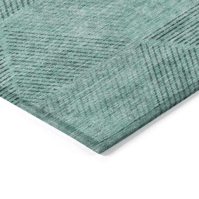 HomeRoots Geometric Transitional Rectangle Outdoor Rug