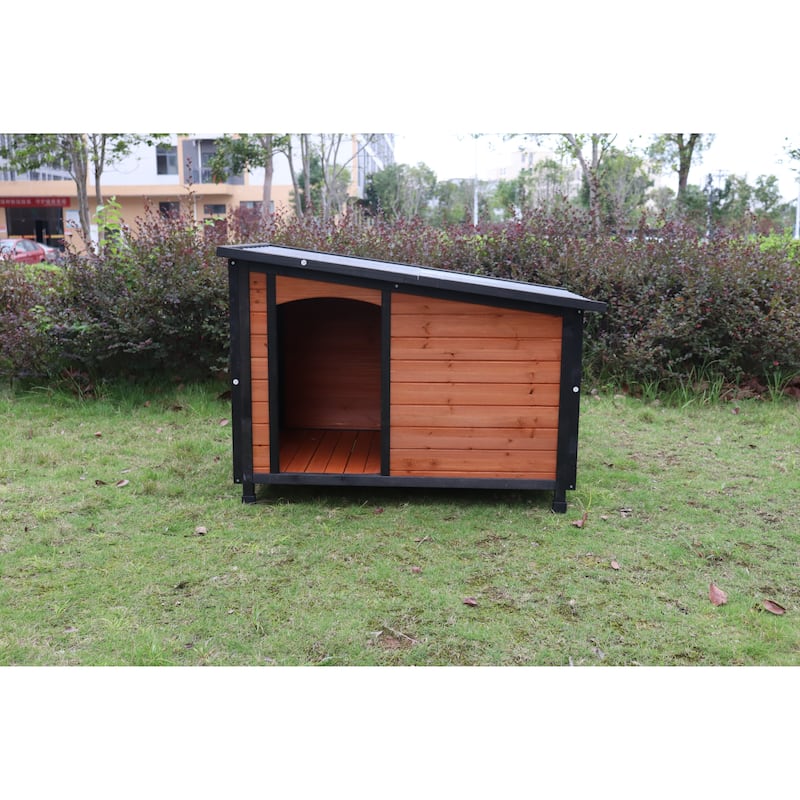 Outdoor Detachable Wooden Dog House Pet House with Weatherproof, Waterproof Feet, Ventilated, Suitable for Medium and Large Dogs