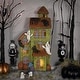 preview thumbnail 2 of 6, LED Lighted Ghostly Haunted House Halloween Decoration - 20"
