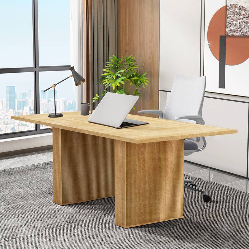 78-inch Wooden Rectangular Dining Table