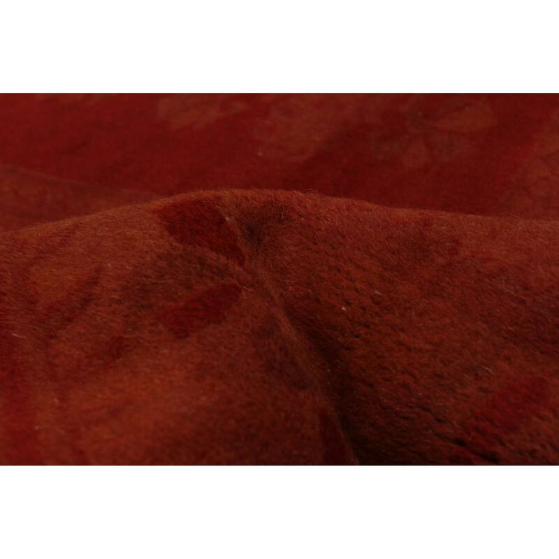 ECARPETGALLERY Hand-knotted Color Transition Dark Copper Wool Rug - 6'5 x 9'4