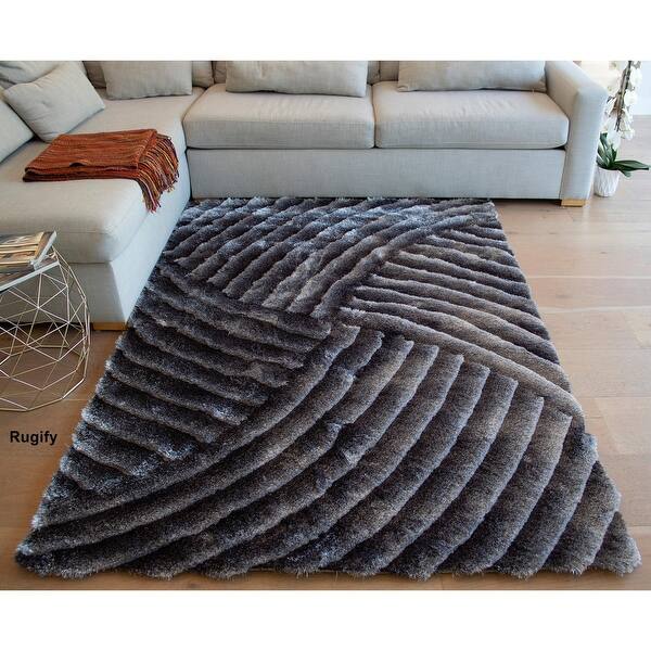 3D 259 Collection 1inch Pile Shag Area Rug Red Color Bed Bath