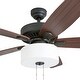 preview thumbnail 6 of 6, 52" Prominence Home Greybrook Bronze LED Farmhouse Ceiling Fan with Light, Pull Chain