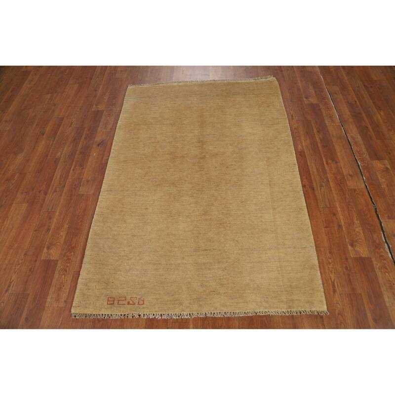 Contemporary Gabbeh Oriental Foyer Rug Handmade Wool Carpet - 3'3"x 4'9"