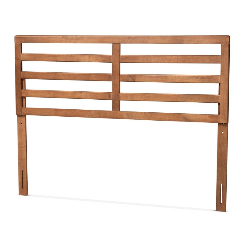 Full Size Headboard Ash Walnut Wood - Neo-Classical Design, 2.5" Height Adjustable, Bedroom Decor