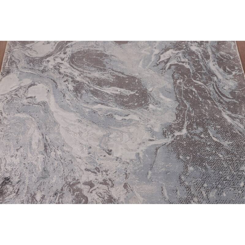 All-Over Modern Abstract Oriental Area Rug Hand-Knotted Wool Carpet - 5'4"x 7'4"