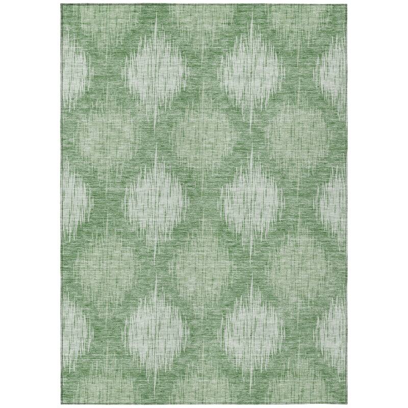 HomeRoots Ikat Transitional Rectangle Outdoor Rug