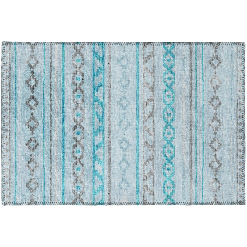 Indoor/ Outdoor Addison Yuma Southwest Striped Washable Area Rug