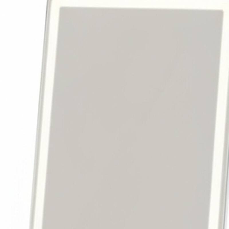 HomeRoots 64" Clear Lighted Freestanding and Wall Mount Frameless Full Length Mirror - 21.00 in. x 64.00 in. x 1.50 in.