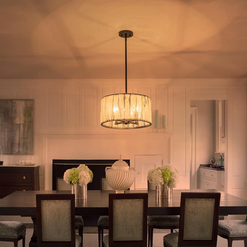 Cloudy White Glass Black Pendant Lighting Modern for Kitchen Island