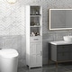 kleankin Slim Bathroom Storage Cabinet, Tall Bathroom Cabinet, Linen ...