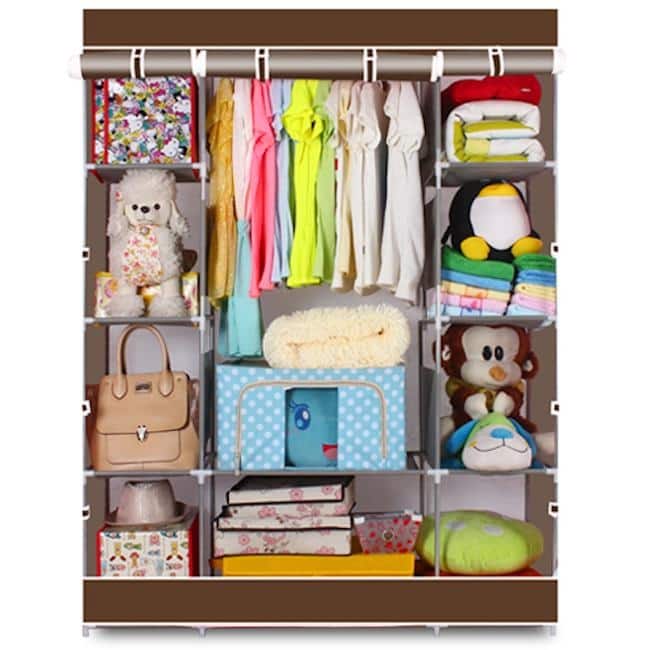 4-Layer 10 Lattices Non-Woven Fabric Wardrobe