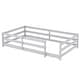 preview thumbnail 7 of 10, Sturdy Structure Floor Bed with Fence,Twin Size
