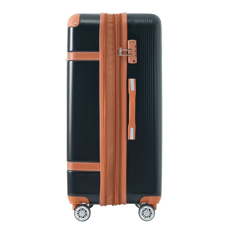 3 Piece Hardside Lightweight Luggage Sets with Double Spinner 8 Wheels and TSA Lock