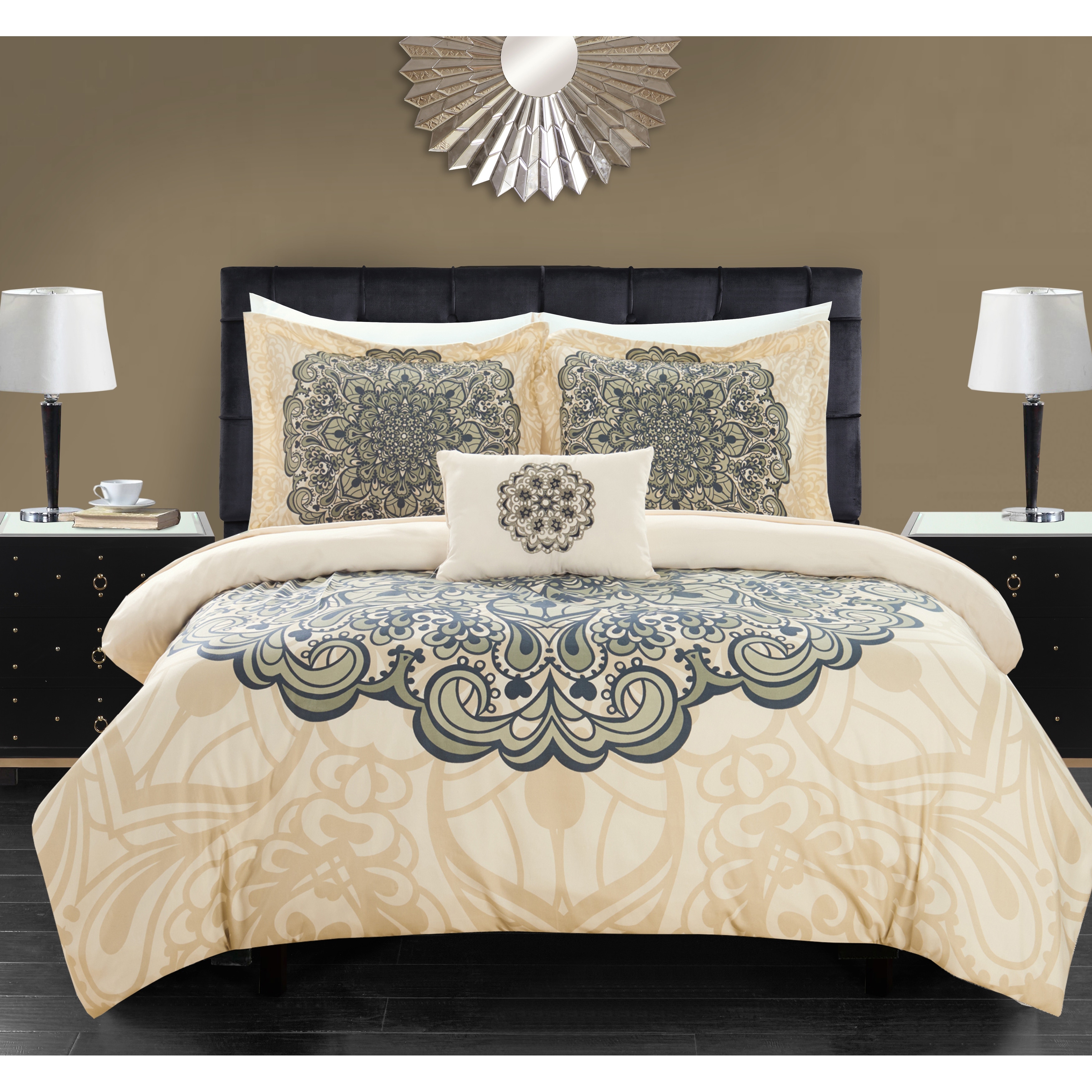 Shop Chic Home Amina 8 Piece Reversible Paisley Print Comforter Set Overstock 25607532