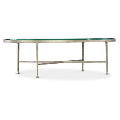 Hooker Furniture M14-80211-95 Cora 54" Wide Glass Top Iron Coffee