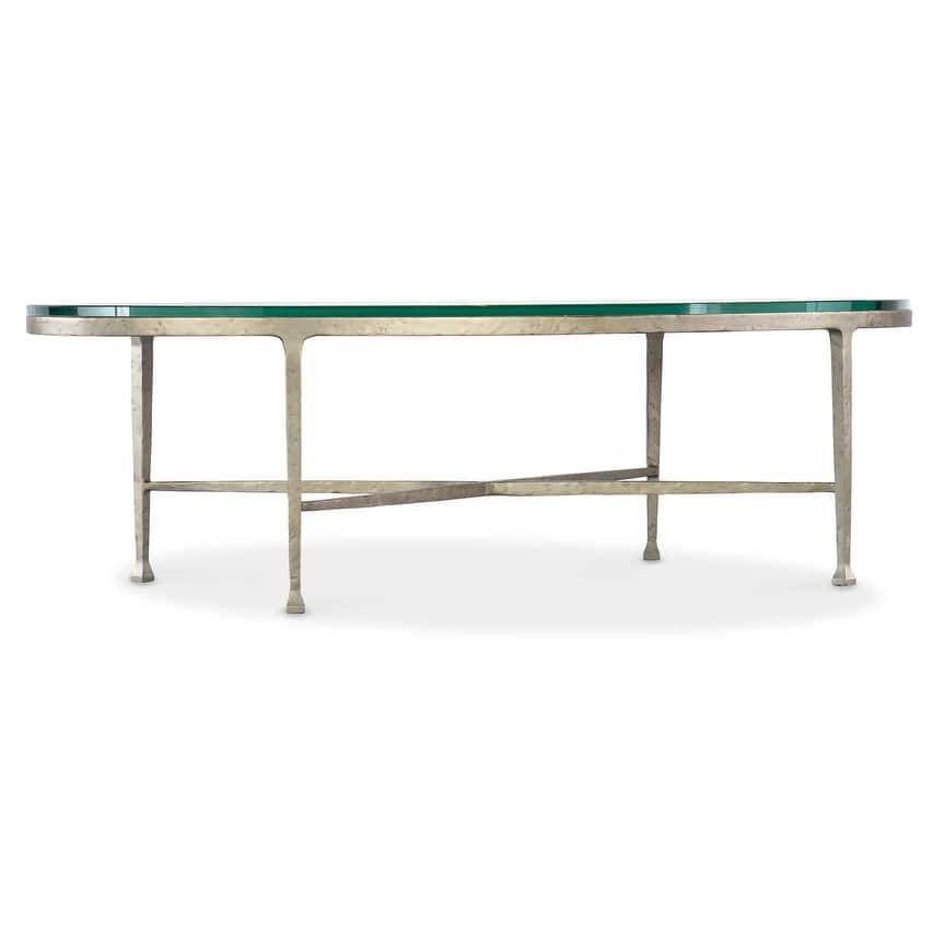 Hooker Furniture M14-80211-95 Cora 54" Wide Glass Top Iron Coffee